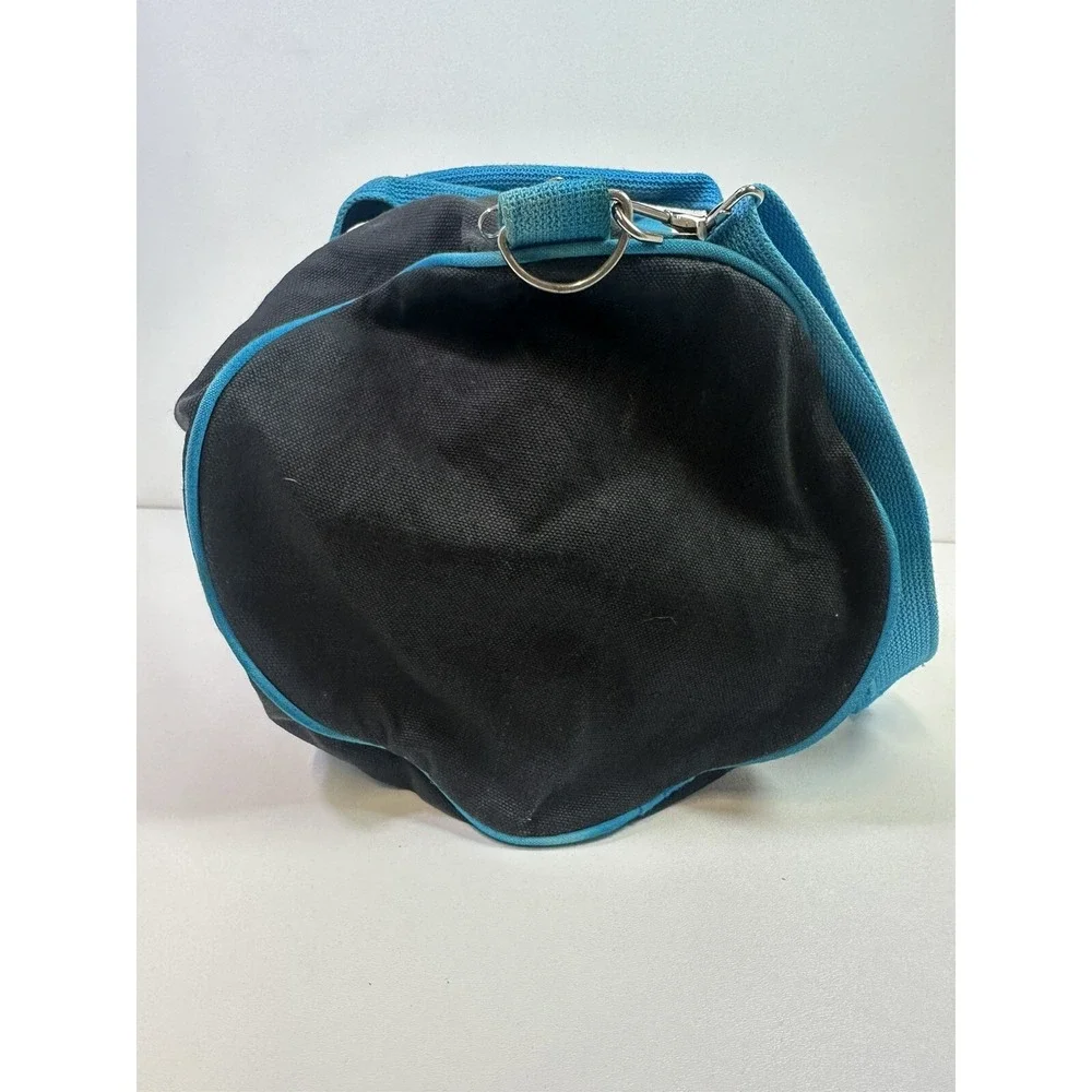 RARE‎ Y2K Reebok Black Cotton Denim Gym Duffle 90s Teal Blue READ DESCRIPTION